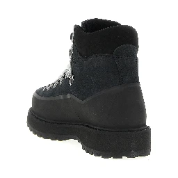 Black Cowhide Ankle Boots