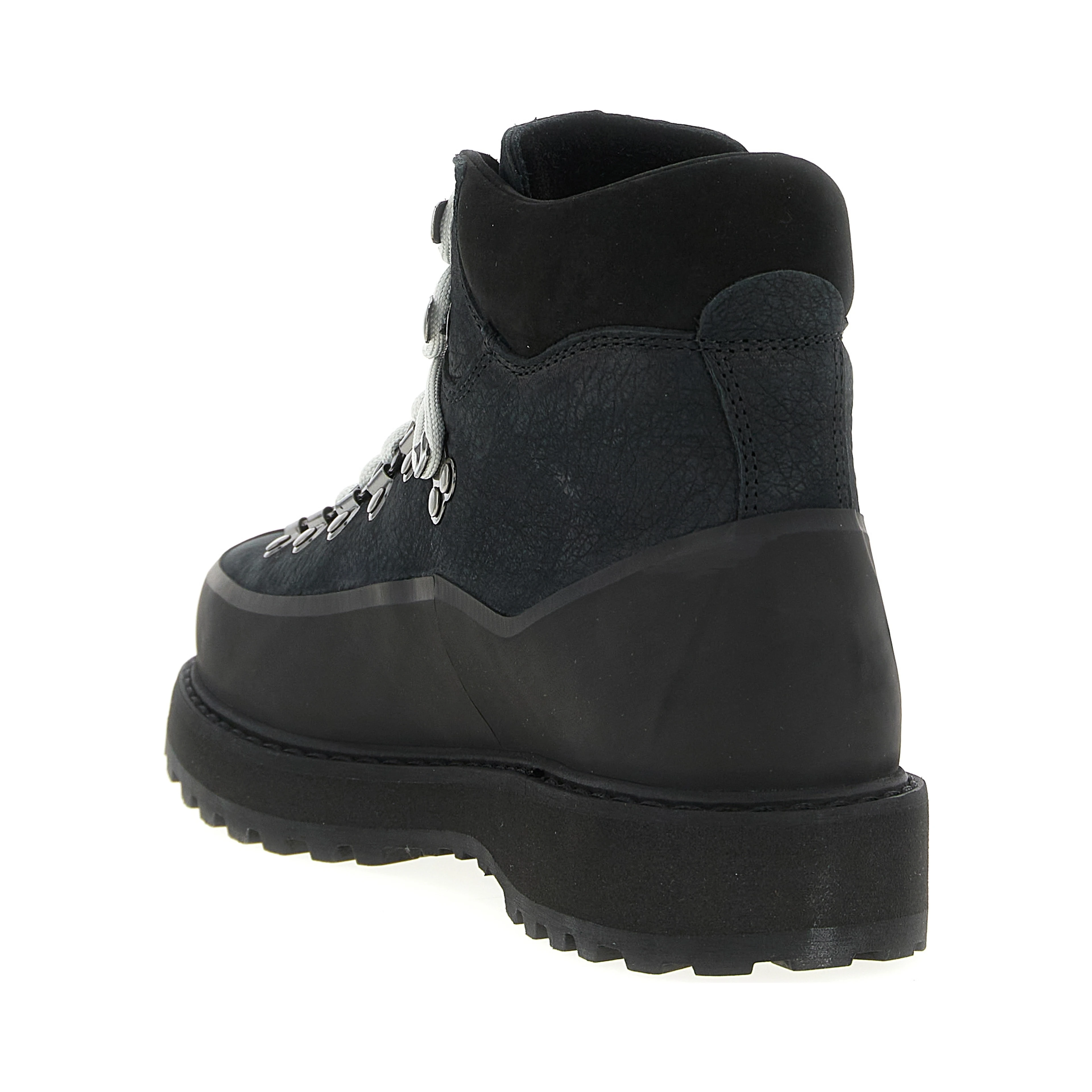 Black Cowhide Ankle Boots
