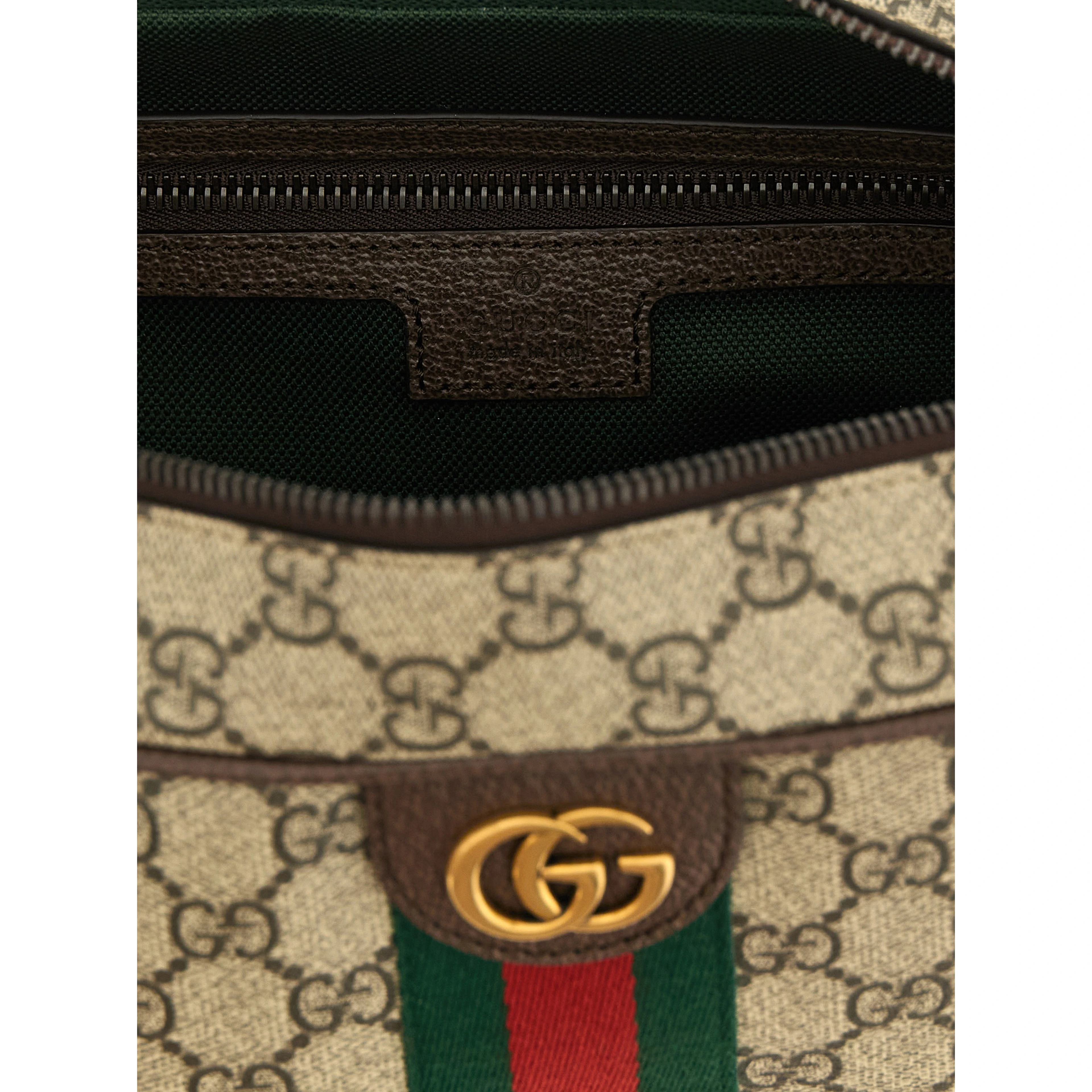 Beige Polyethylene Crossbody Bag