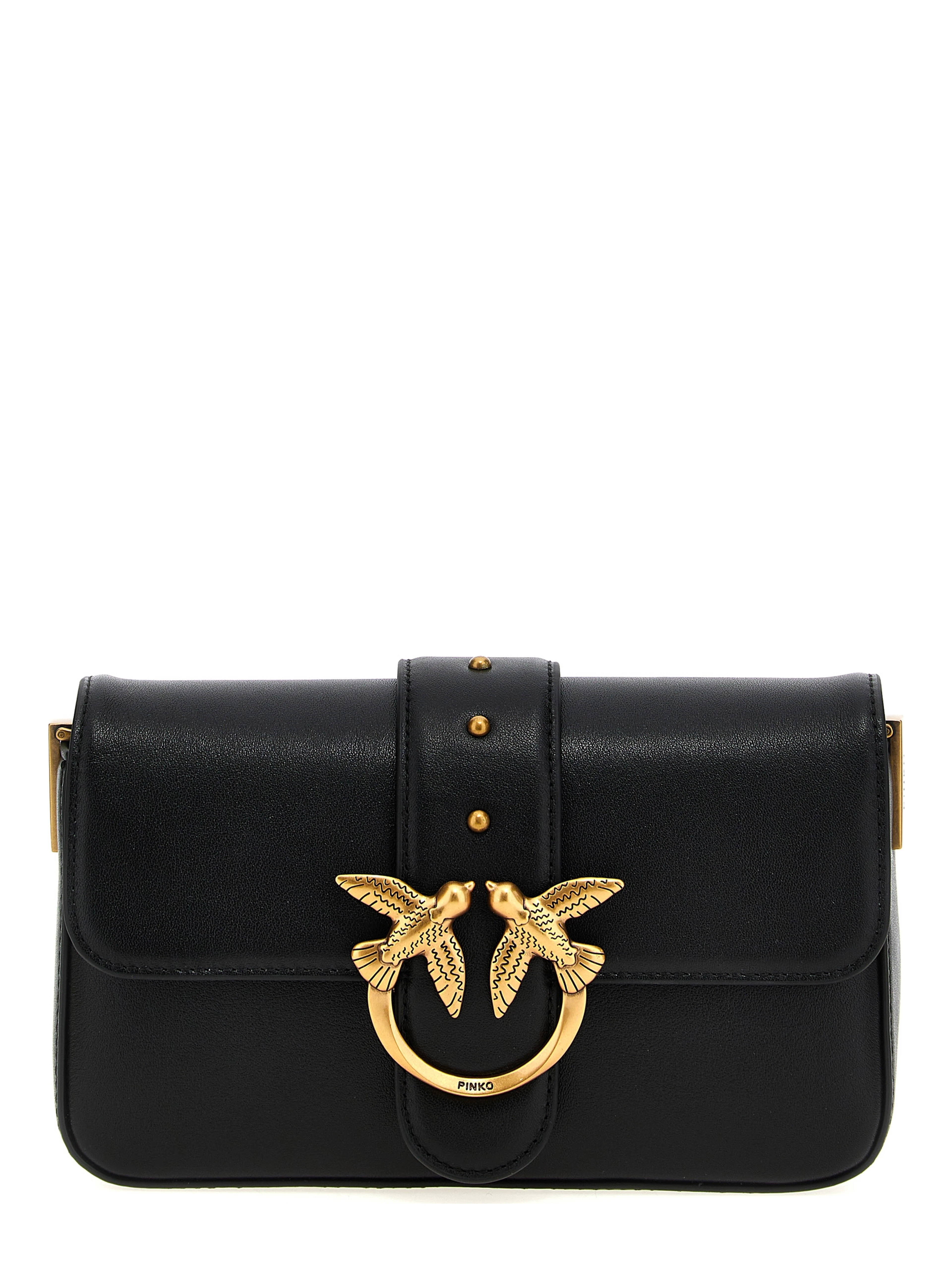 Black Calfskin Shoulder Bag