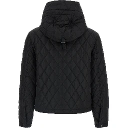 Black Polyamide Full-Length Jacket