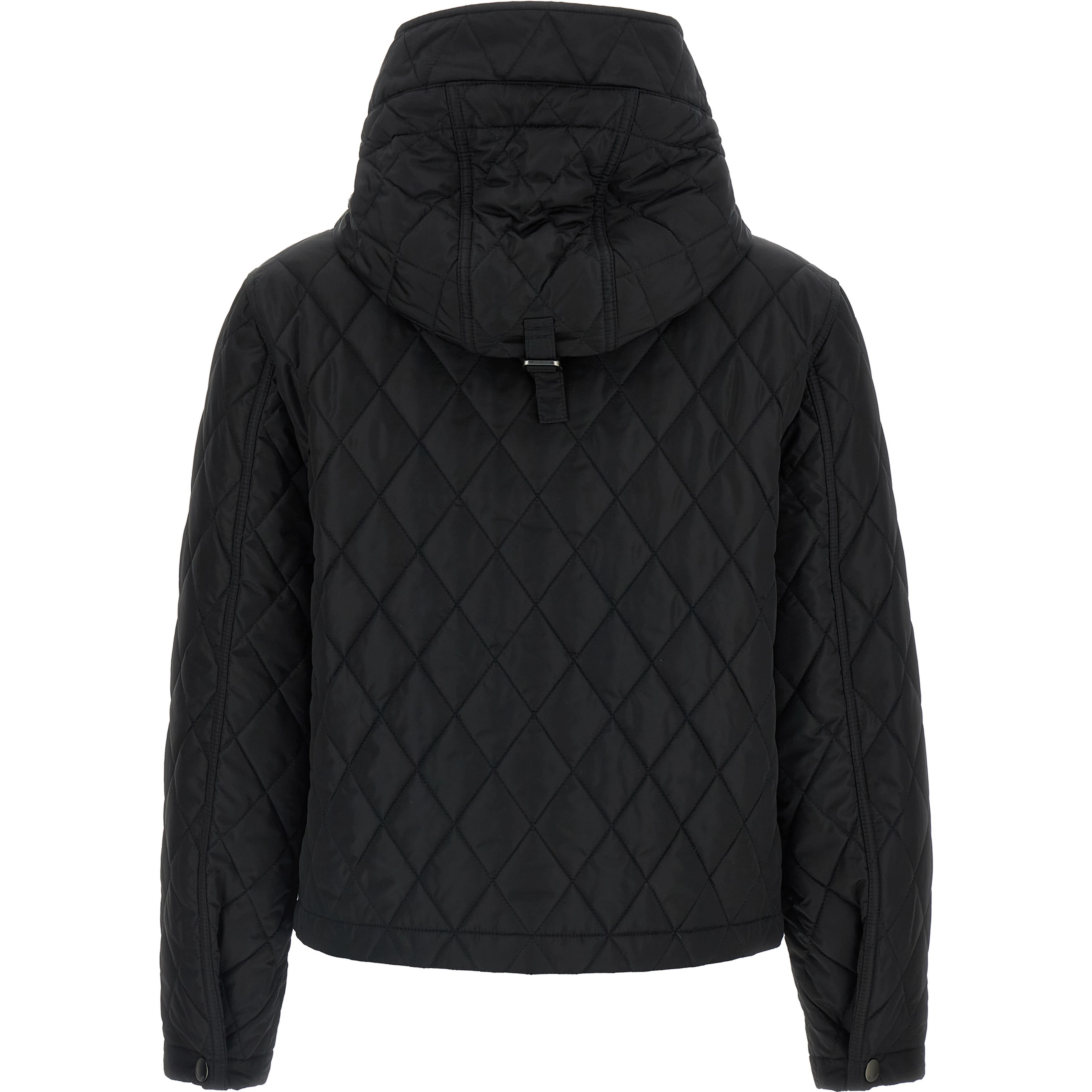 Black Polyamide Full-Length Jacket
