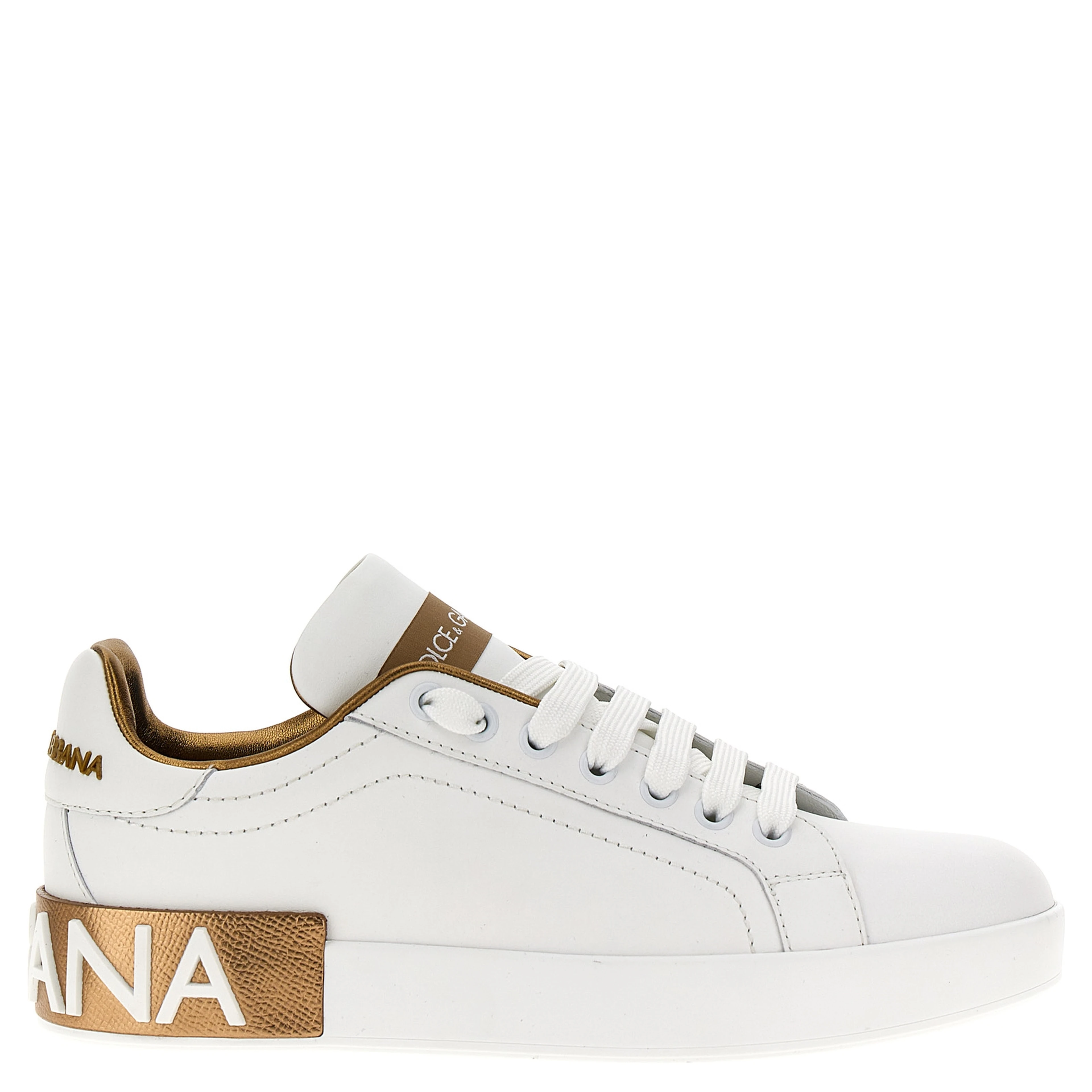 Gold Calfskin Low Top Sneakers