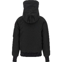 Black Polyester Bomber
