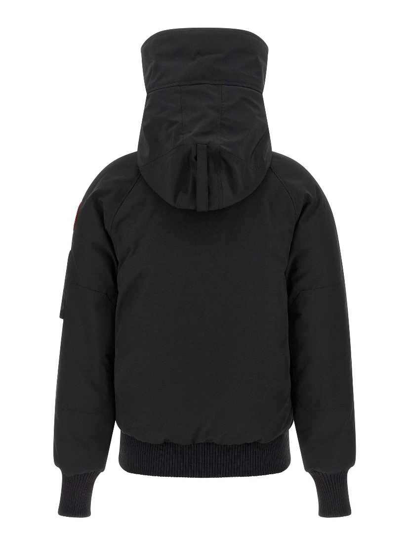 Black Polyester Bomber