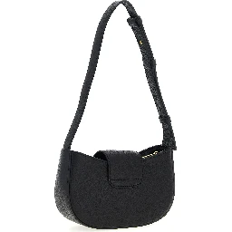Black Calfskin Shoulder Bag