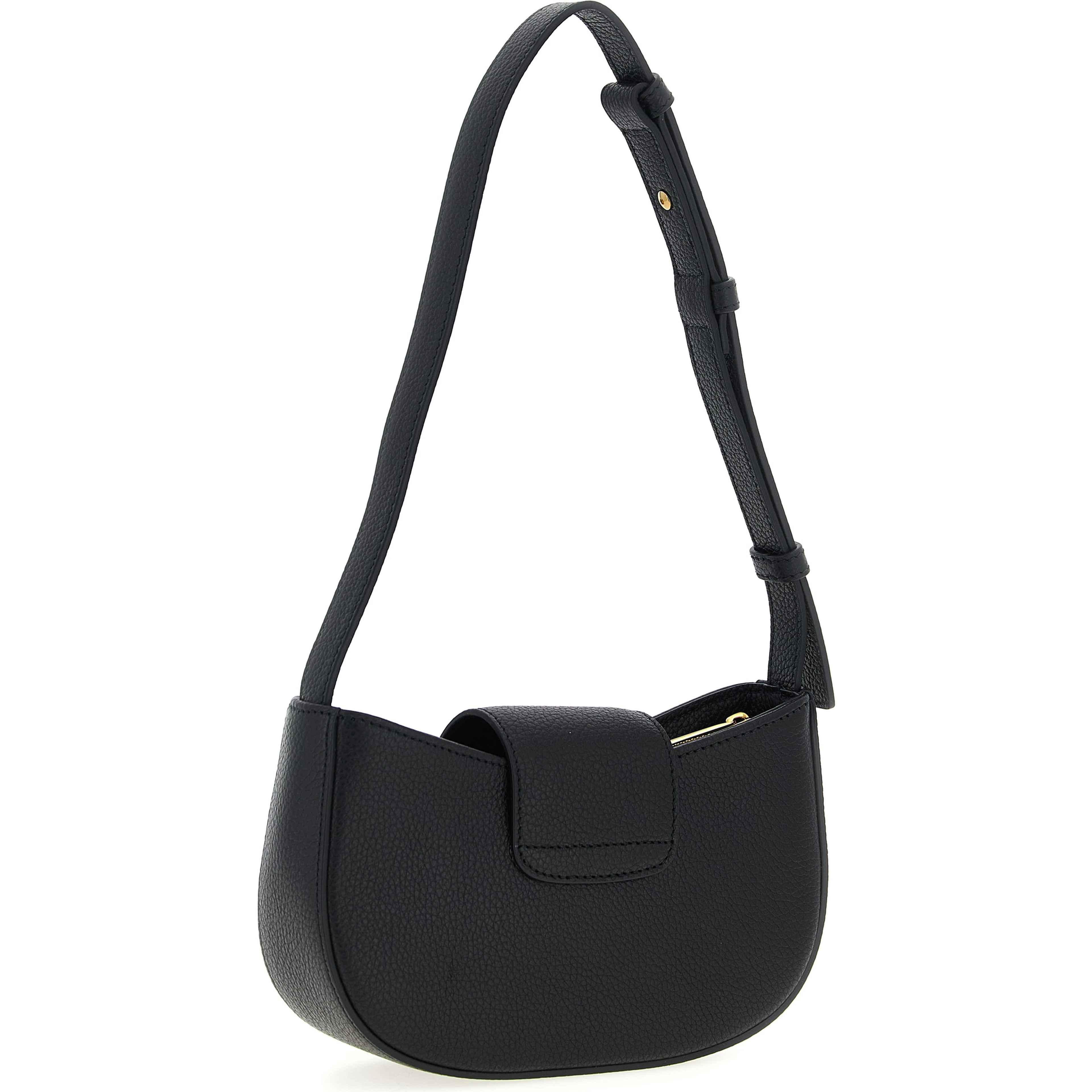 Black Calfskin Shoulder Bag
