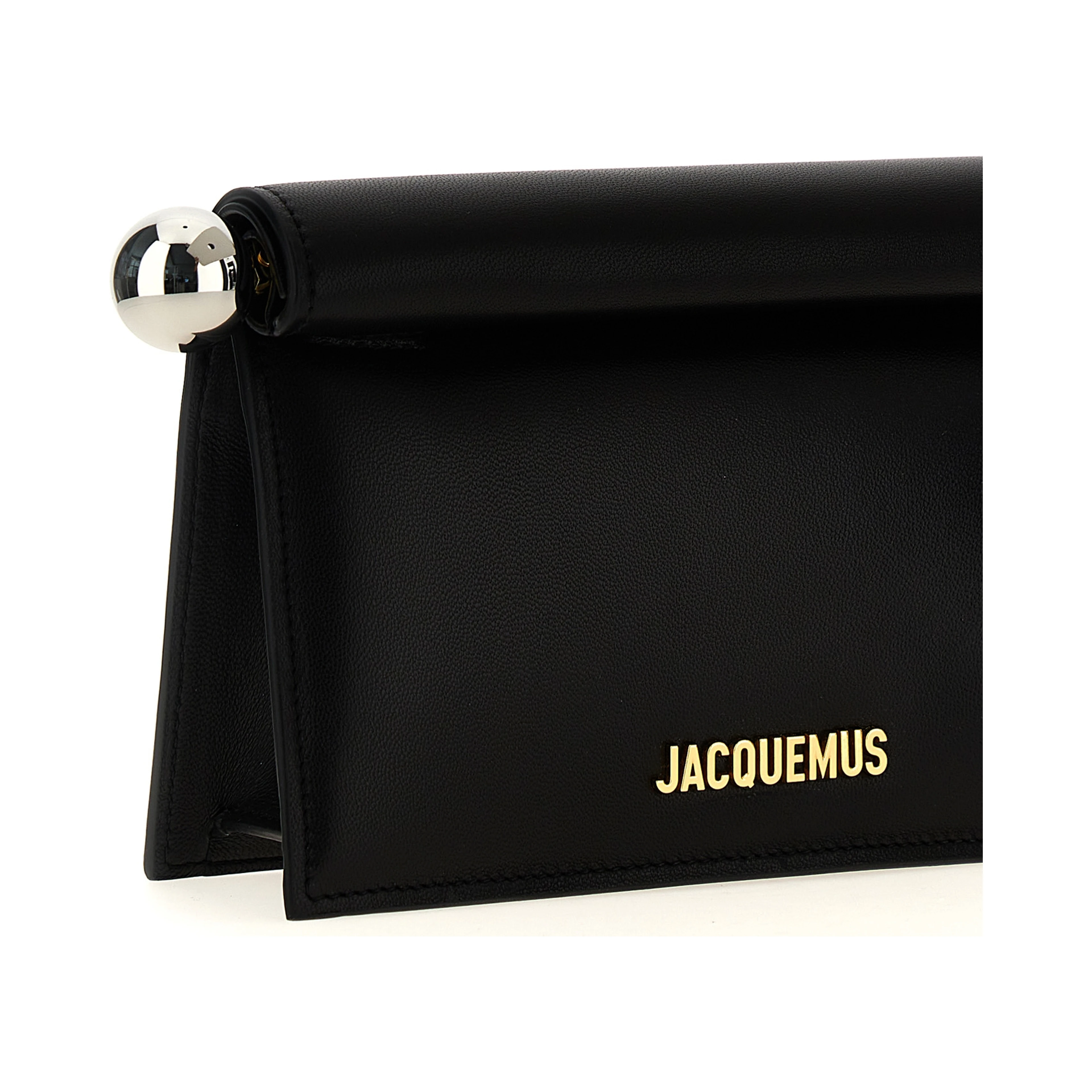 Black Lamb Leather Clutch Bag
