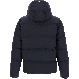 Blue Polyamide Full-Length Jacket