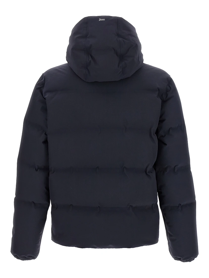 Blue Polyamide Full-Length Jacket