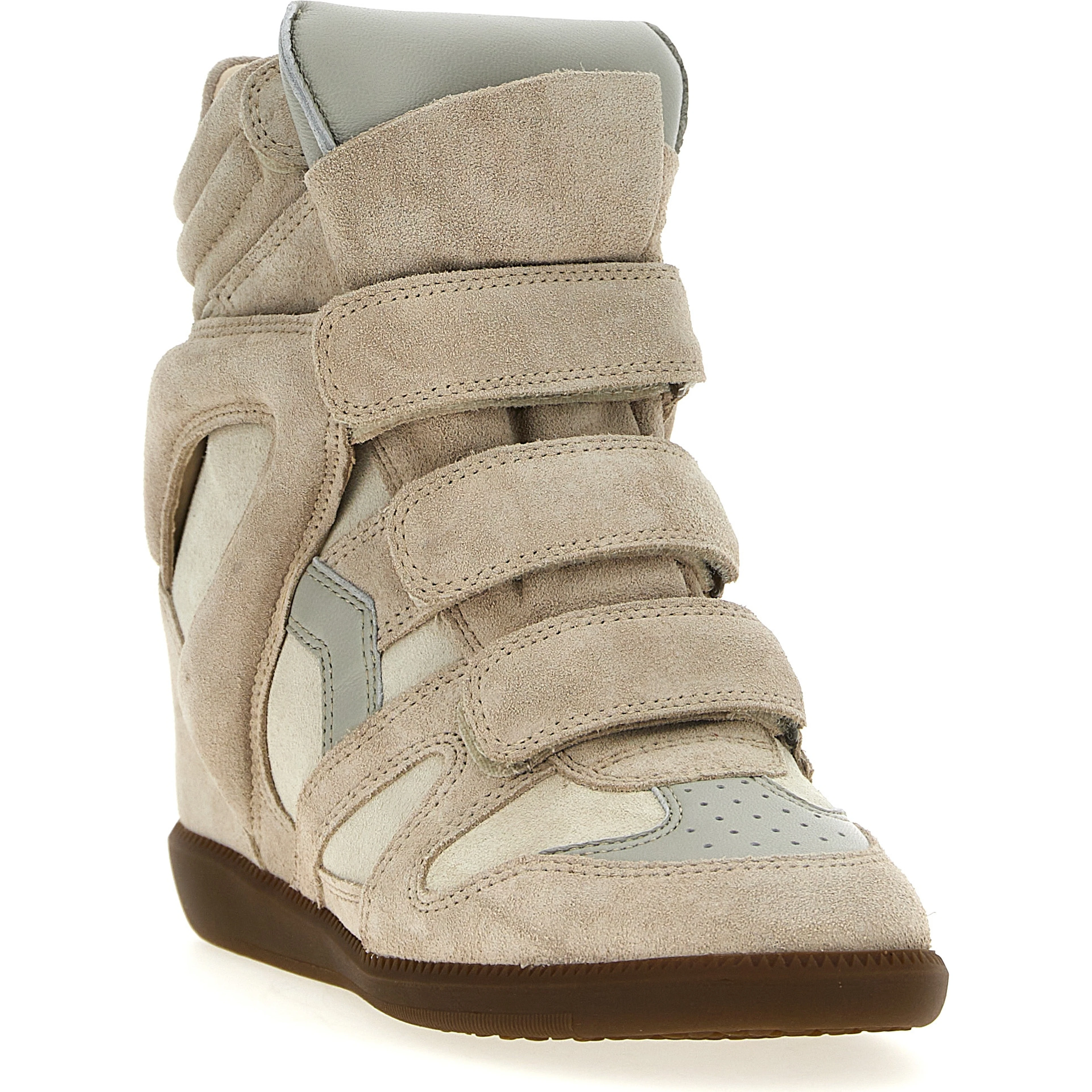Beige Leather Sneakers