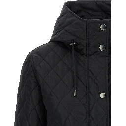 Black Polyamide Full-Length Jacket