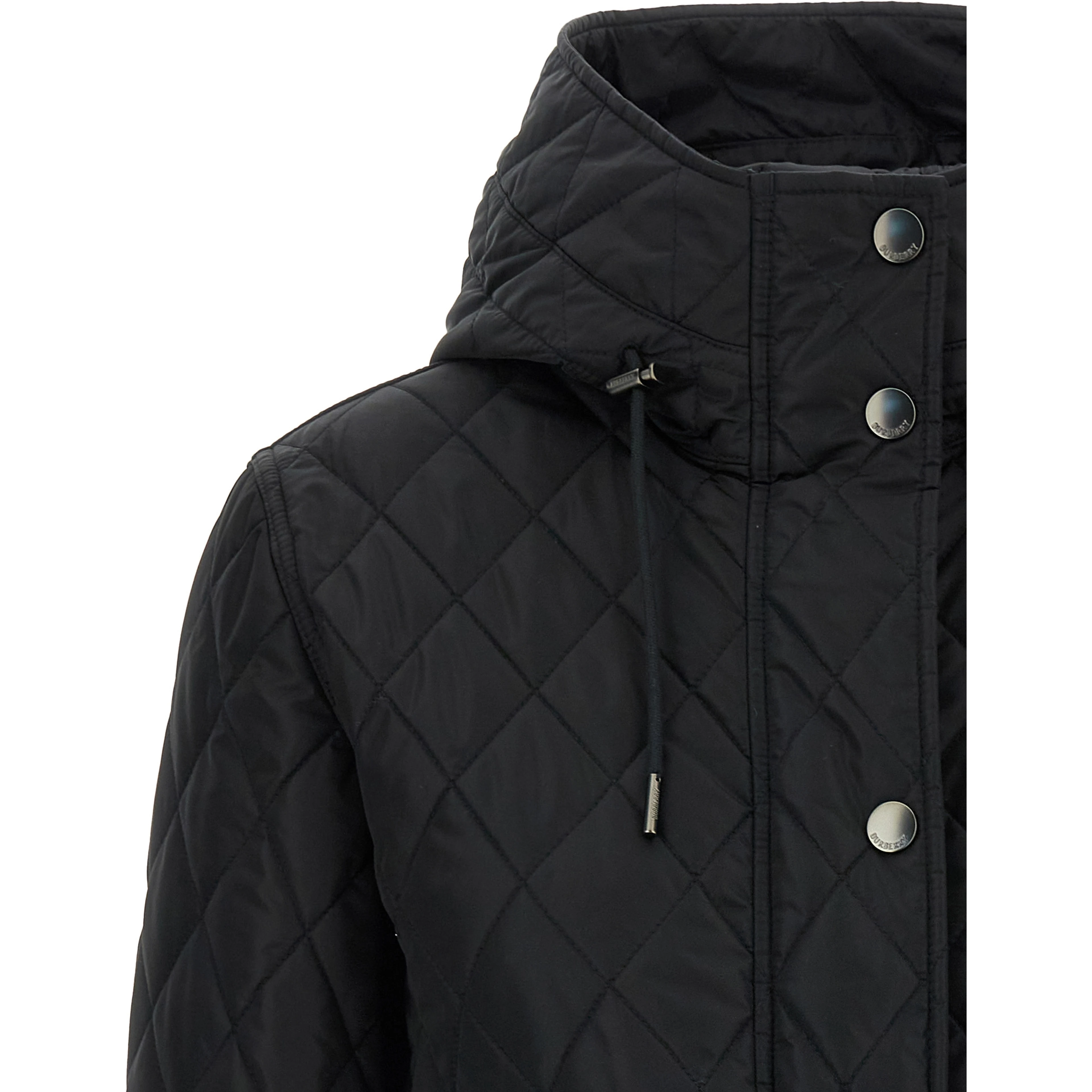 Black Polyamide Full-Length Jacket