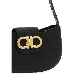 Black Calfskin Shoulder Bag