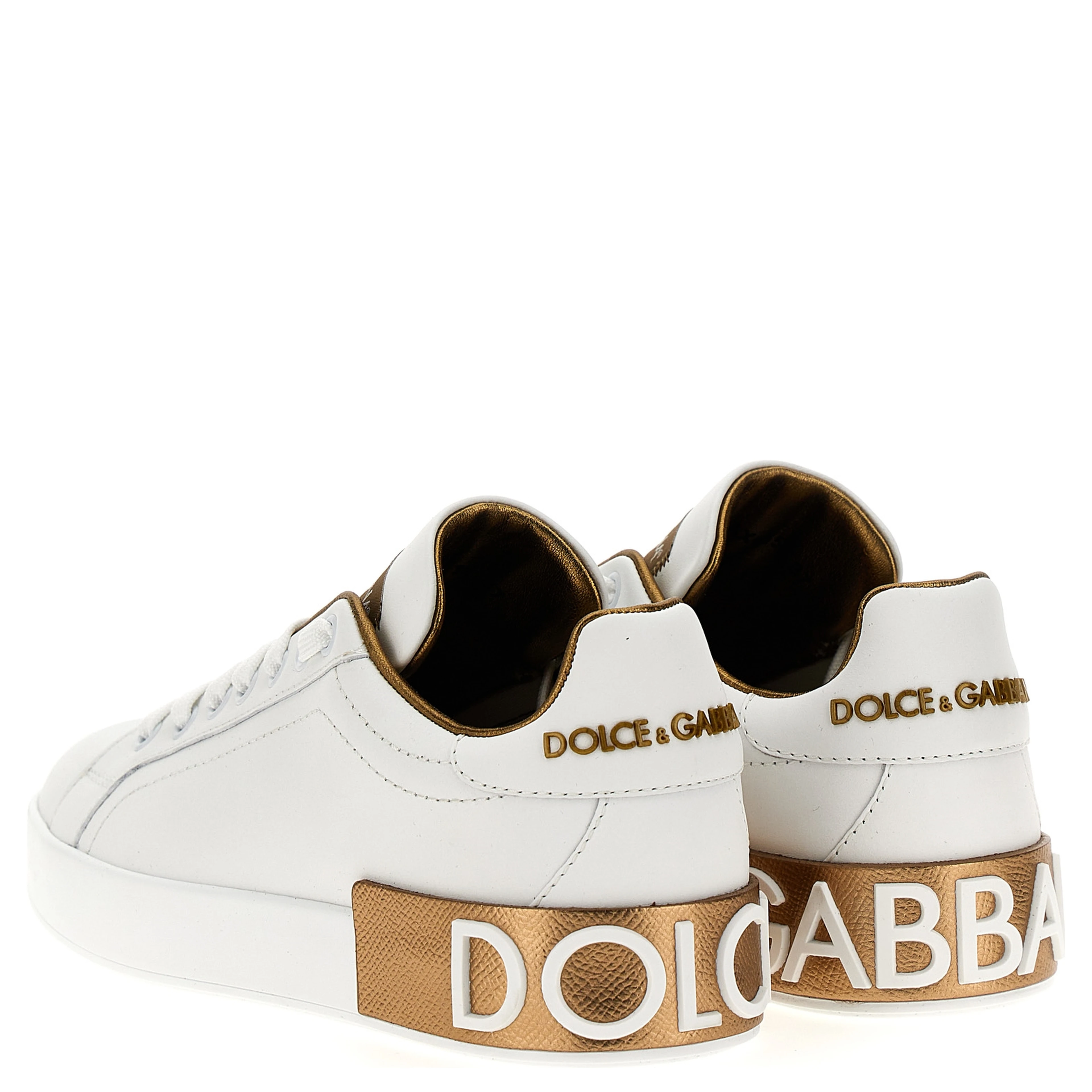 Gold Calfskin Low Top Sneakers