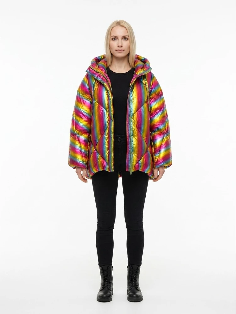 Multicolor Polyamide Parka