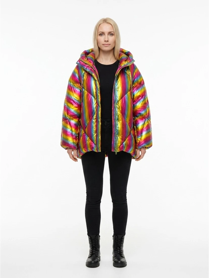 Multicolor Polyamide Parka