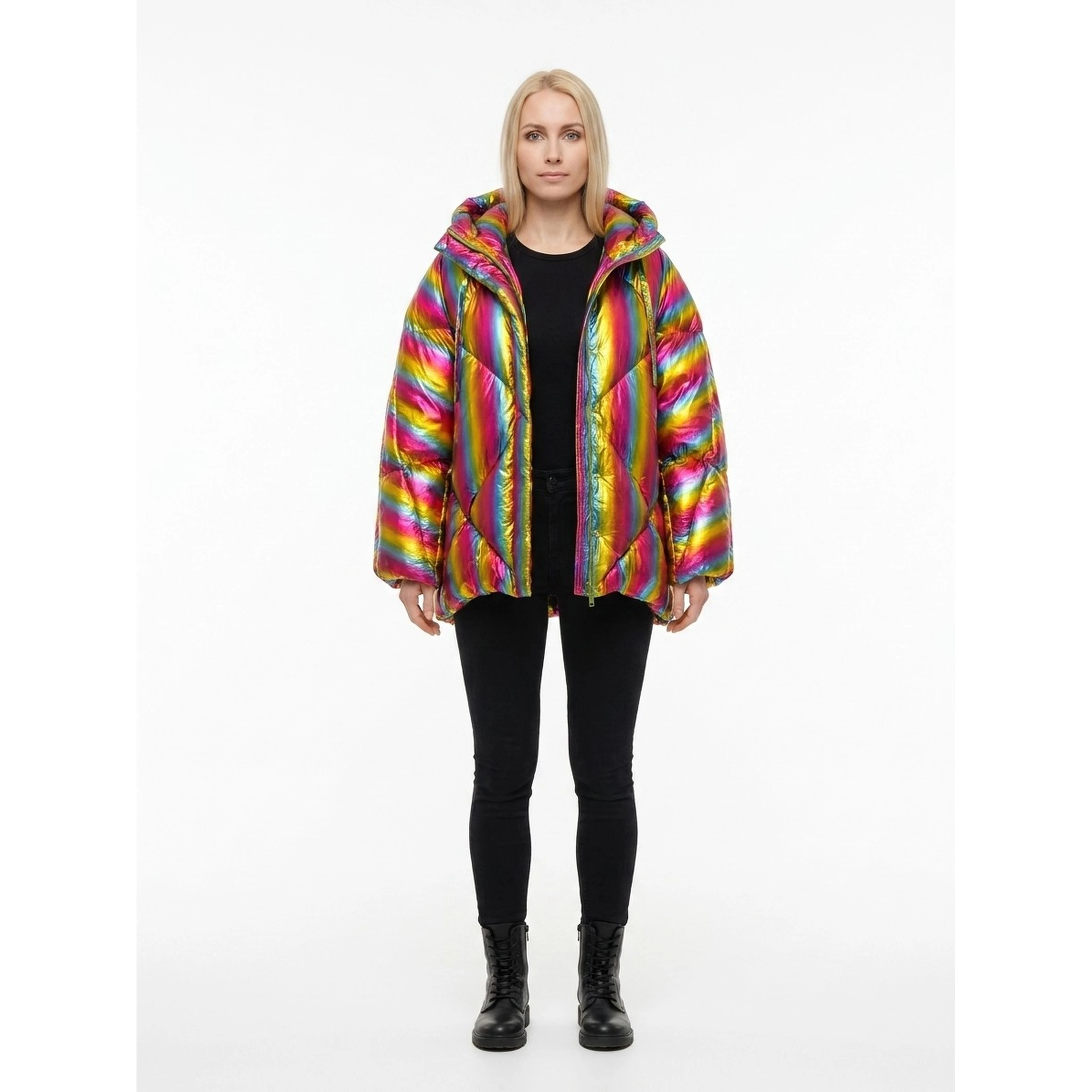 Multicolor Polyamide Parka