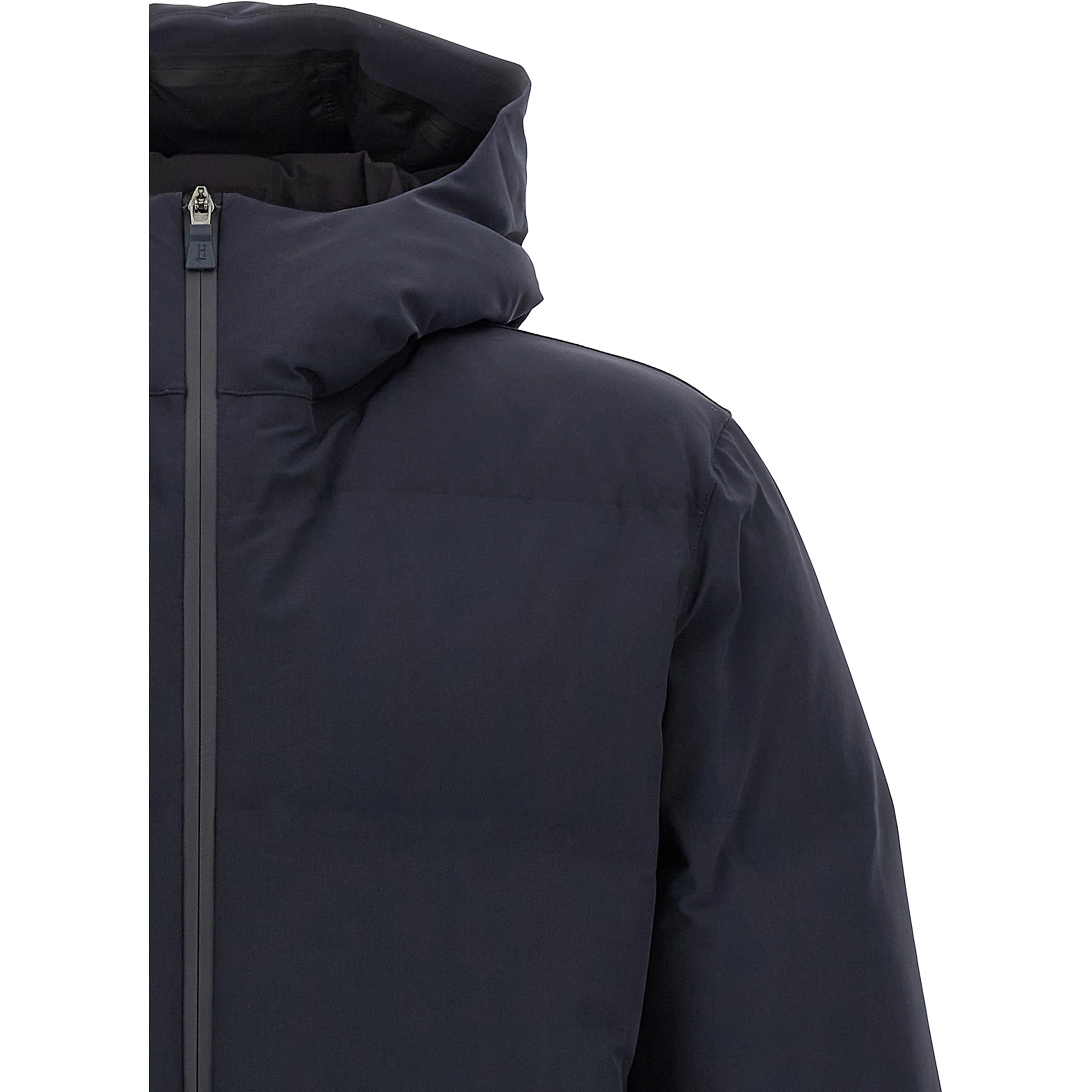 Blue Polyamide Full-Length Jacket