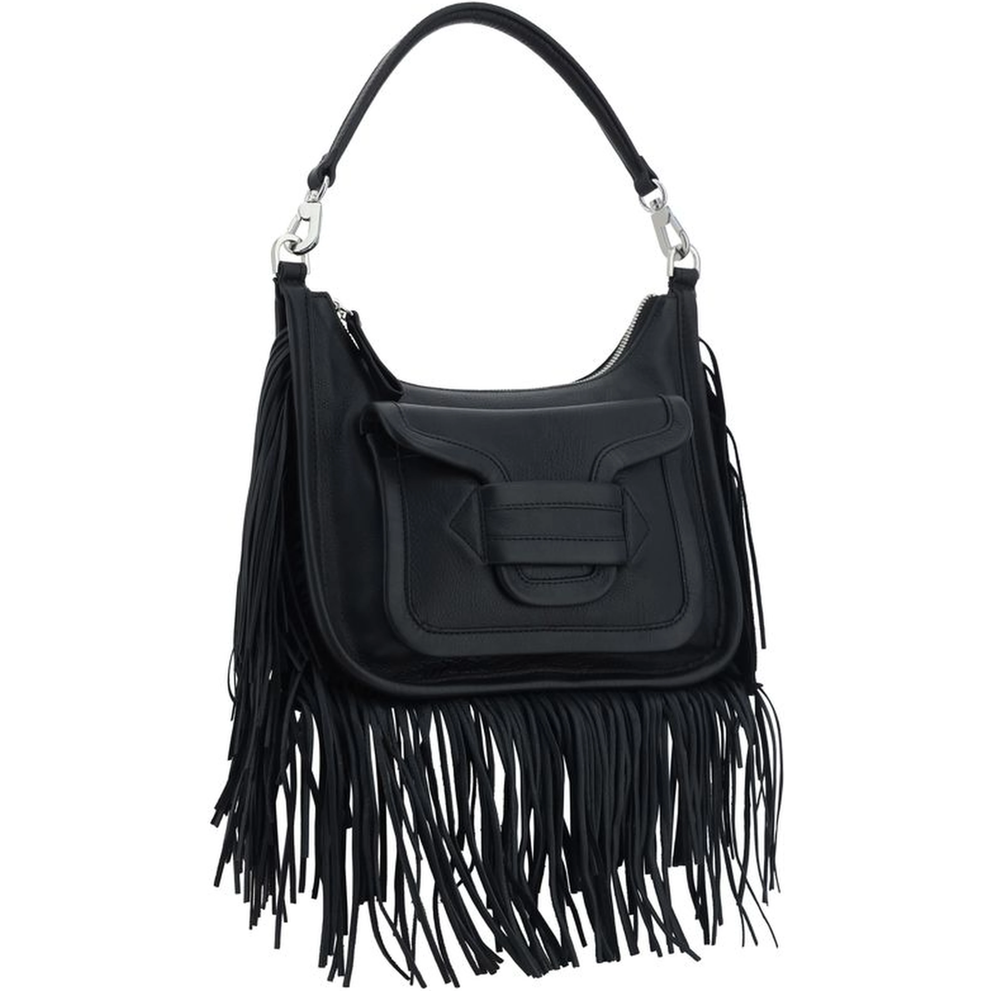 Black Calf Leather Bos Taurus Shoulder Bag