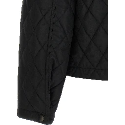 Black Polyamide Full-Length Jacket