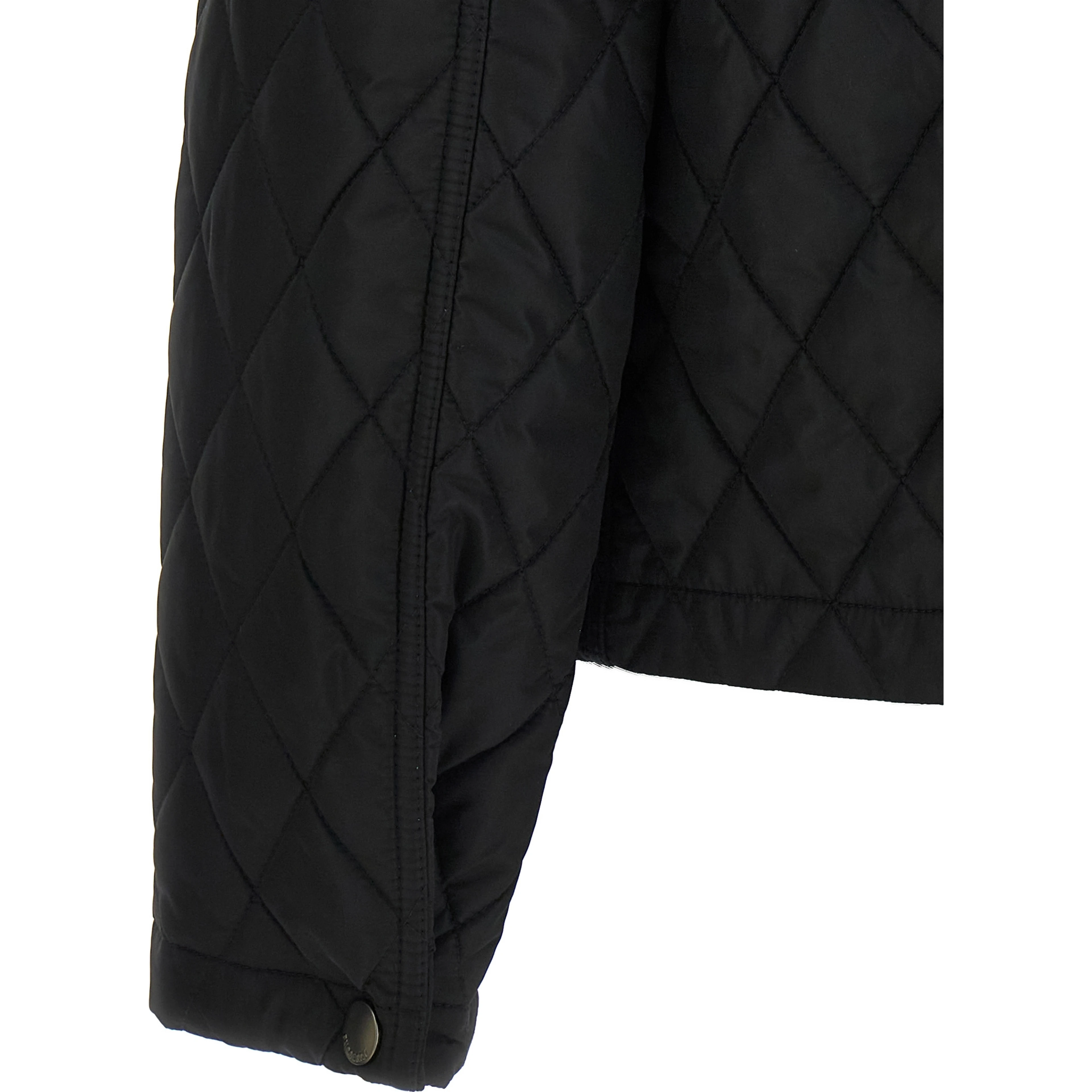 Black Polyamide Full-Length Jacket