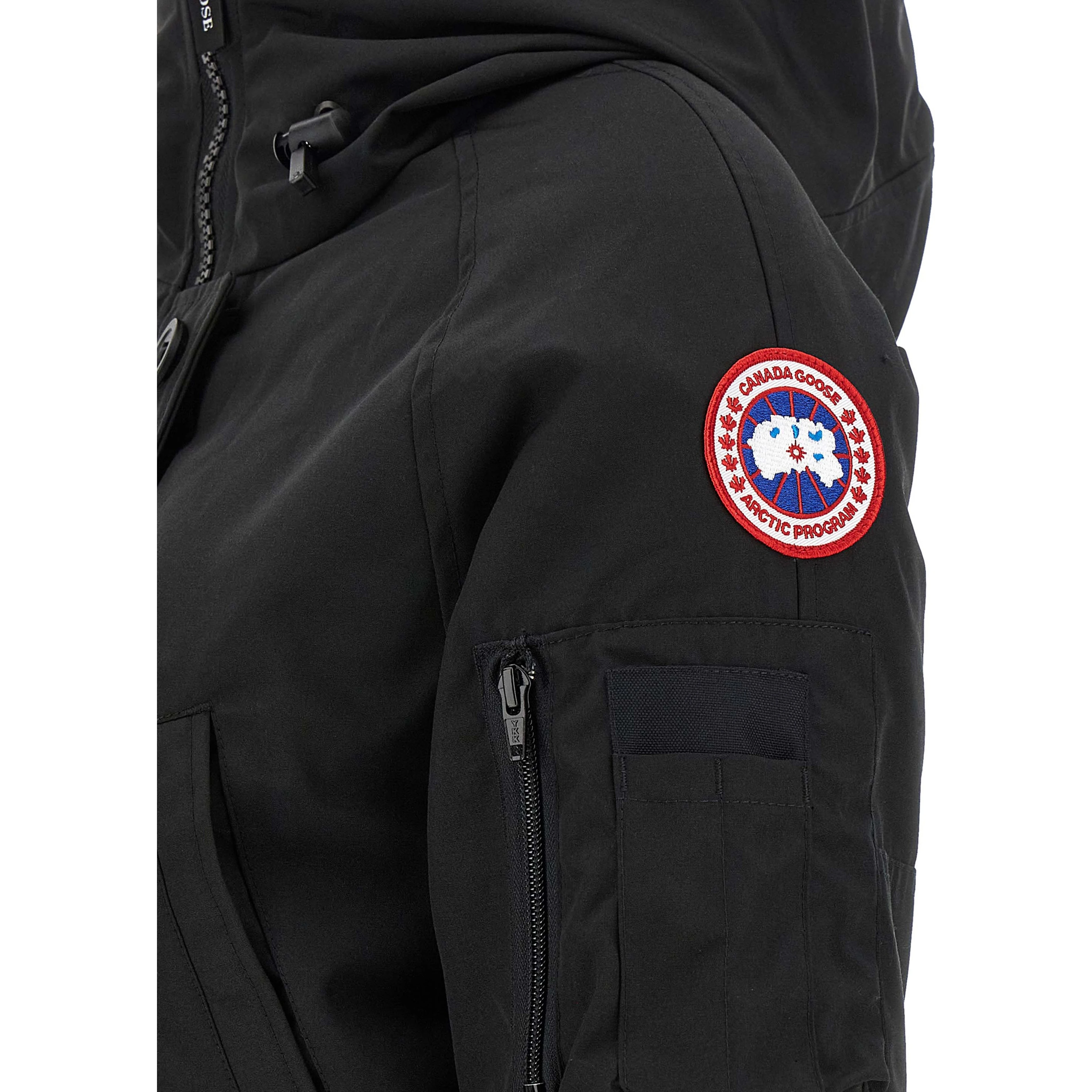 Black Polyester Bomber