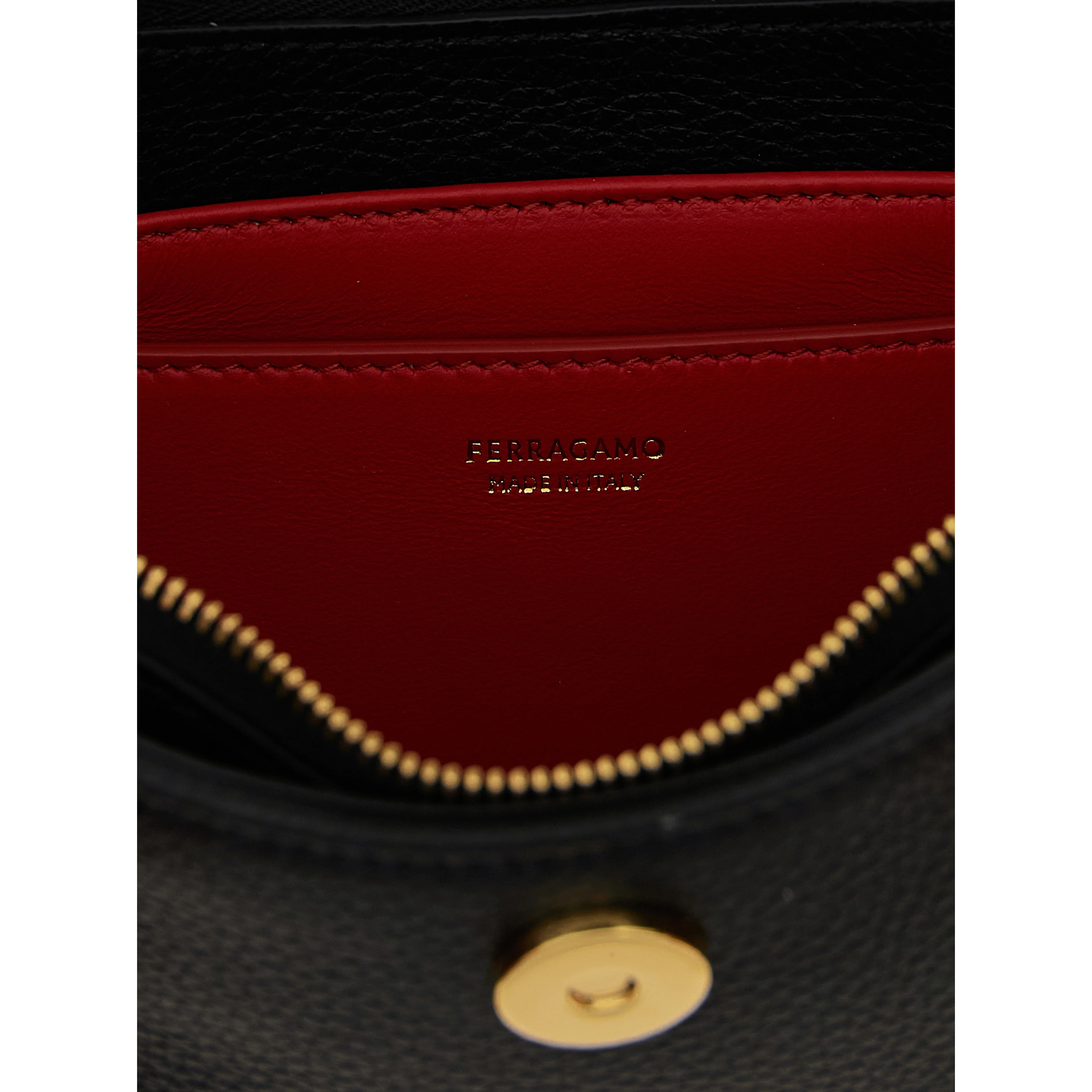 Black Calfskin Shoulder Bag