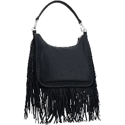 Black Calf Leather Bos Taurus Shoulder Bag