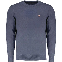 Blue Wool Men Sweater