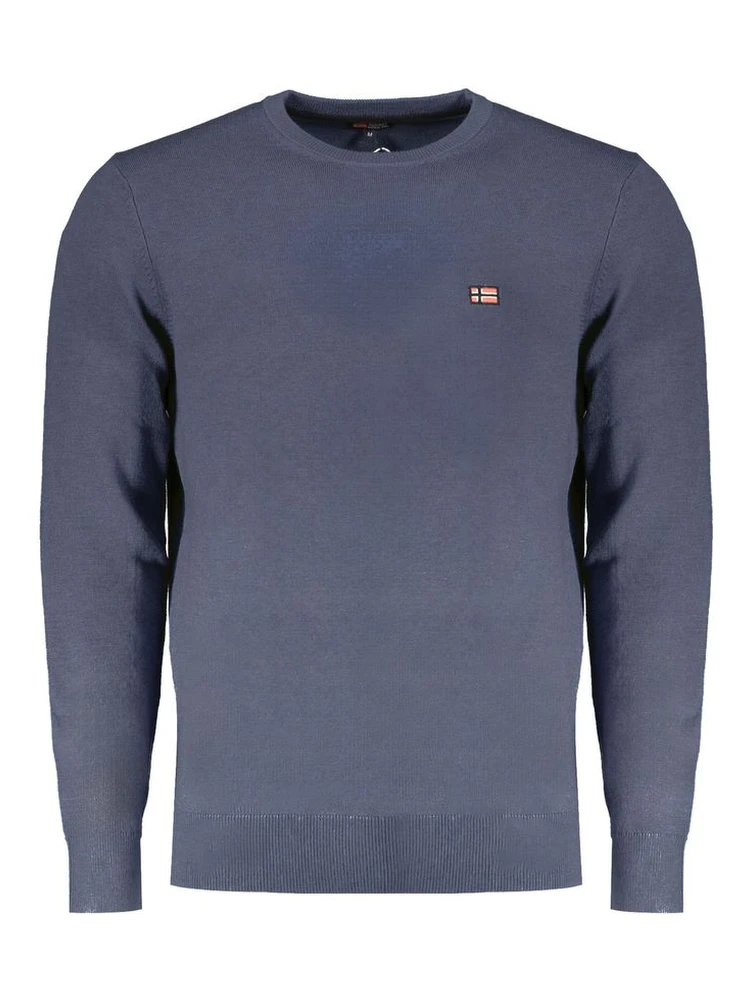 Blue Wool Men Sweater