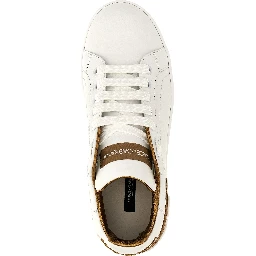 Gold Calfskin Low Top Sneakers