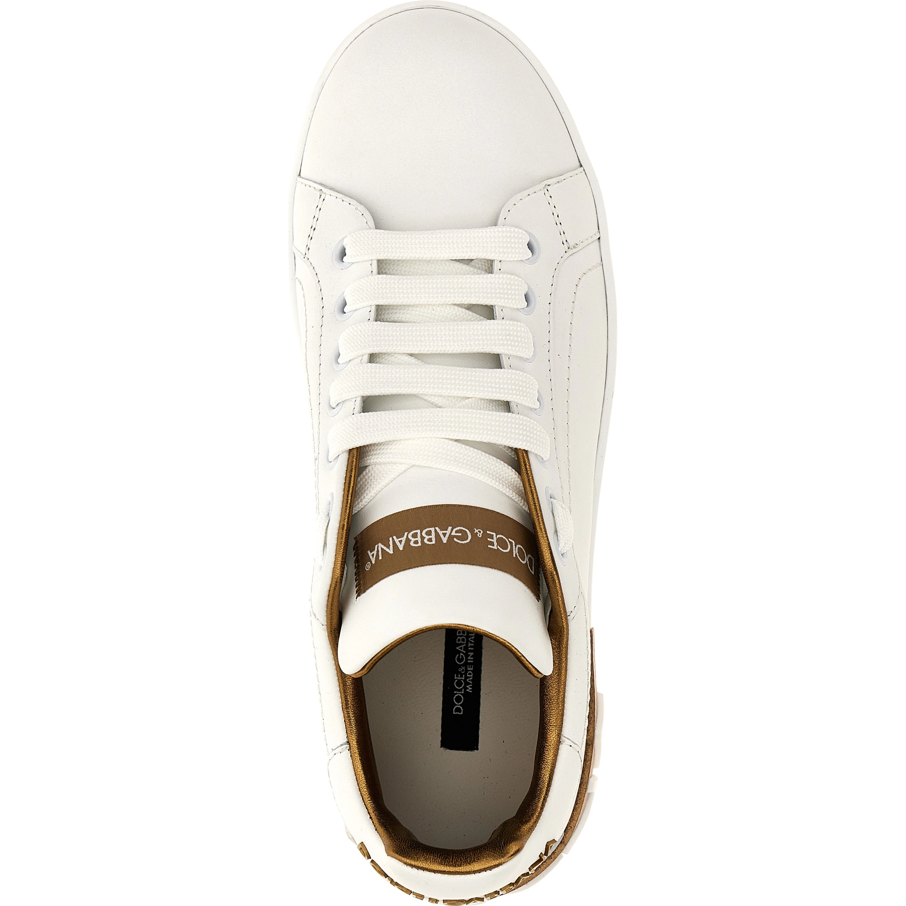 Gold Calfskin Low Top Sneakers