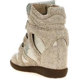 Beige Leather Sneakers