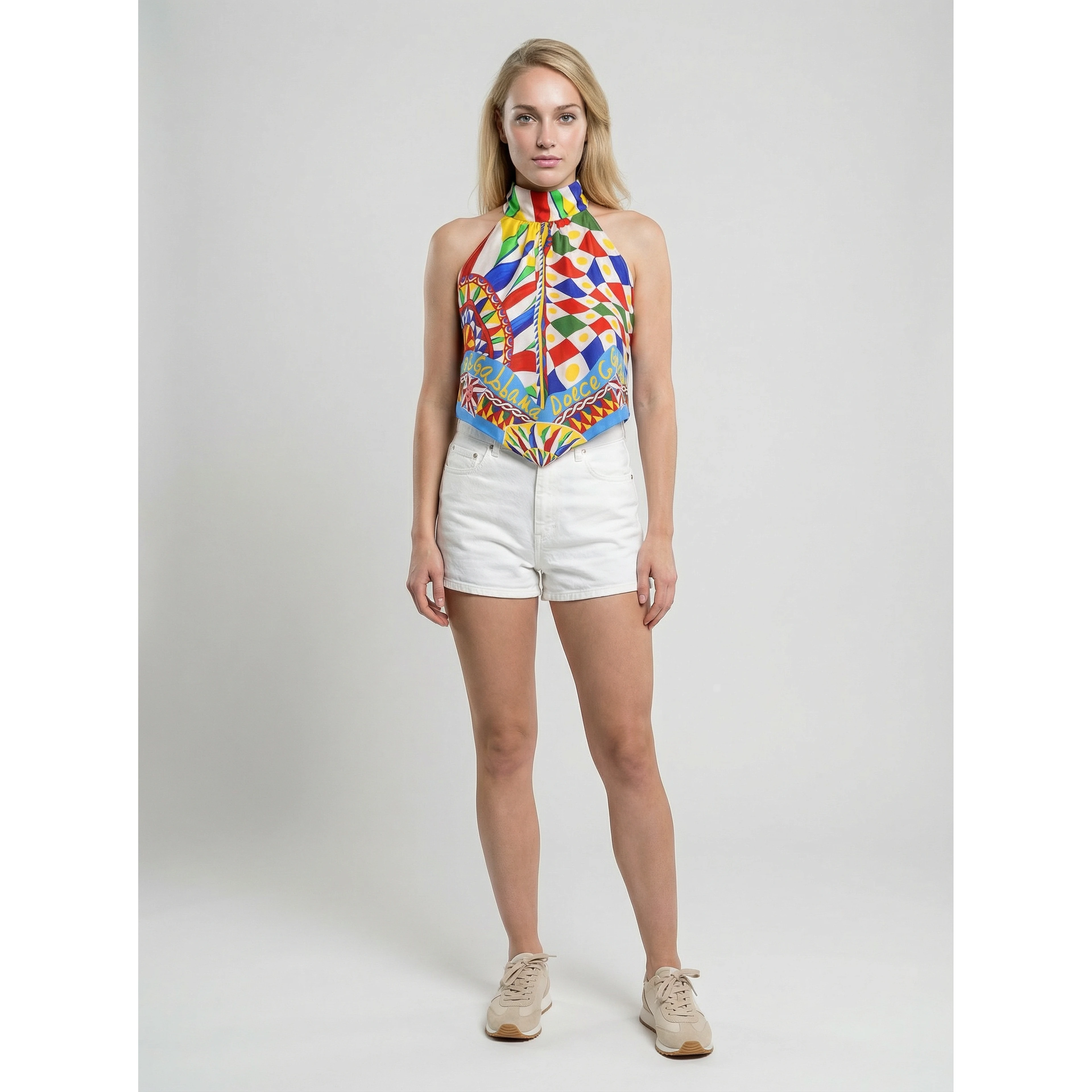 Multicolor Silk T-Shirt