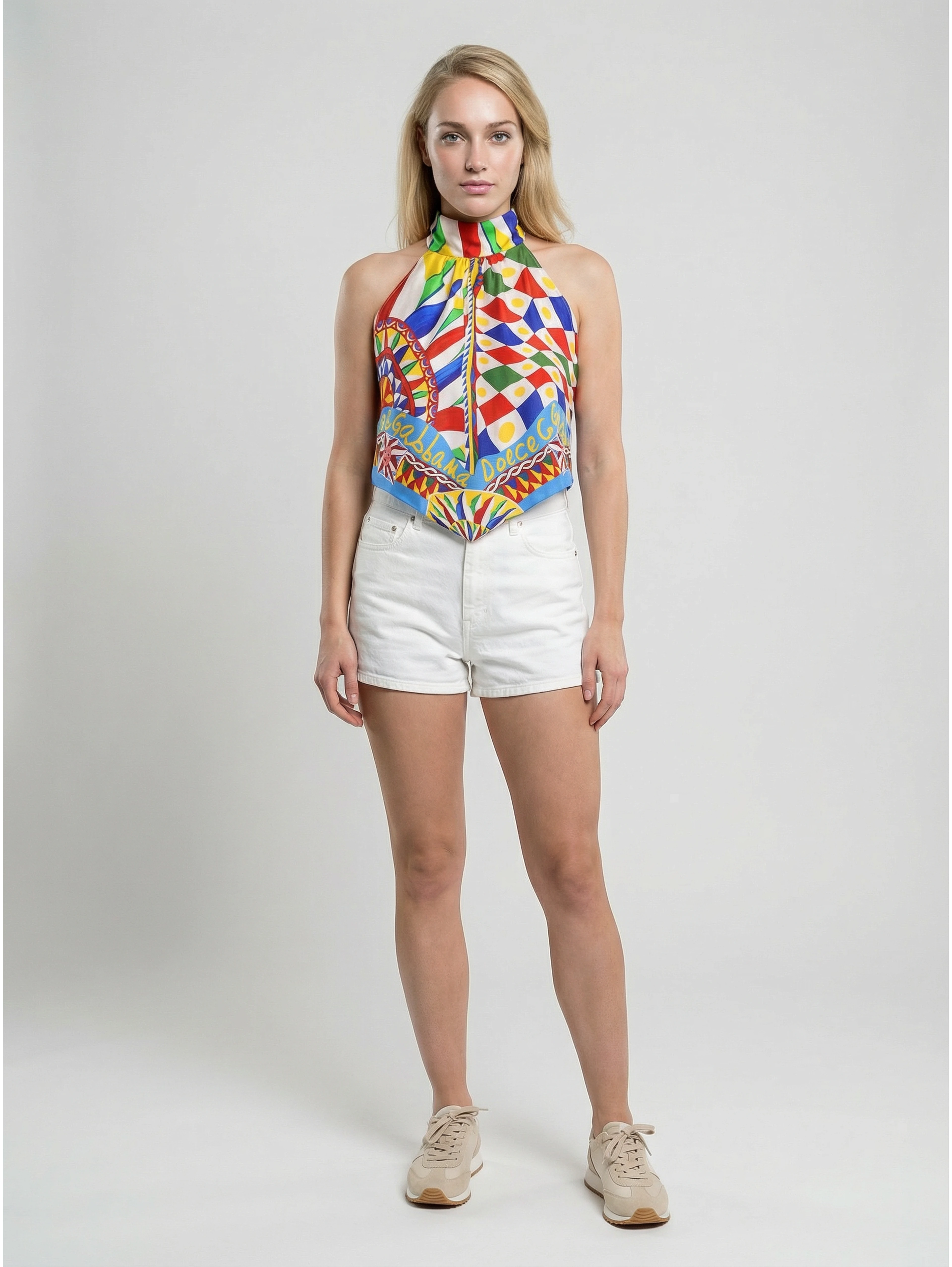Multicolor Silk T-Shirt