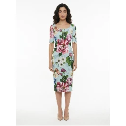 Multicolor Elastane Casual Dress