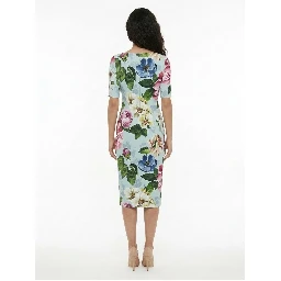 Multicolor Elastane Casual Dress