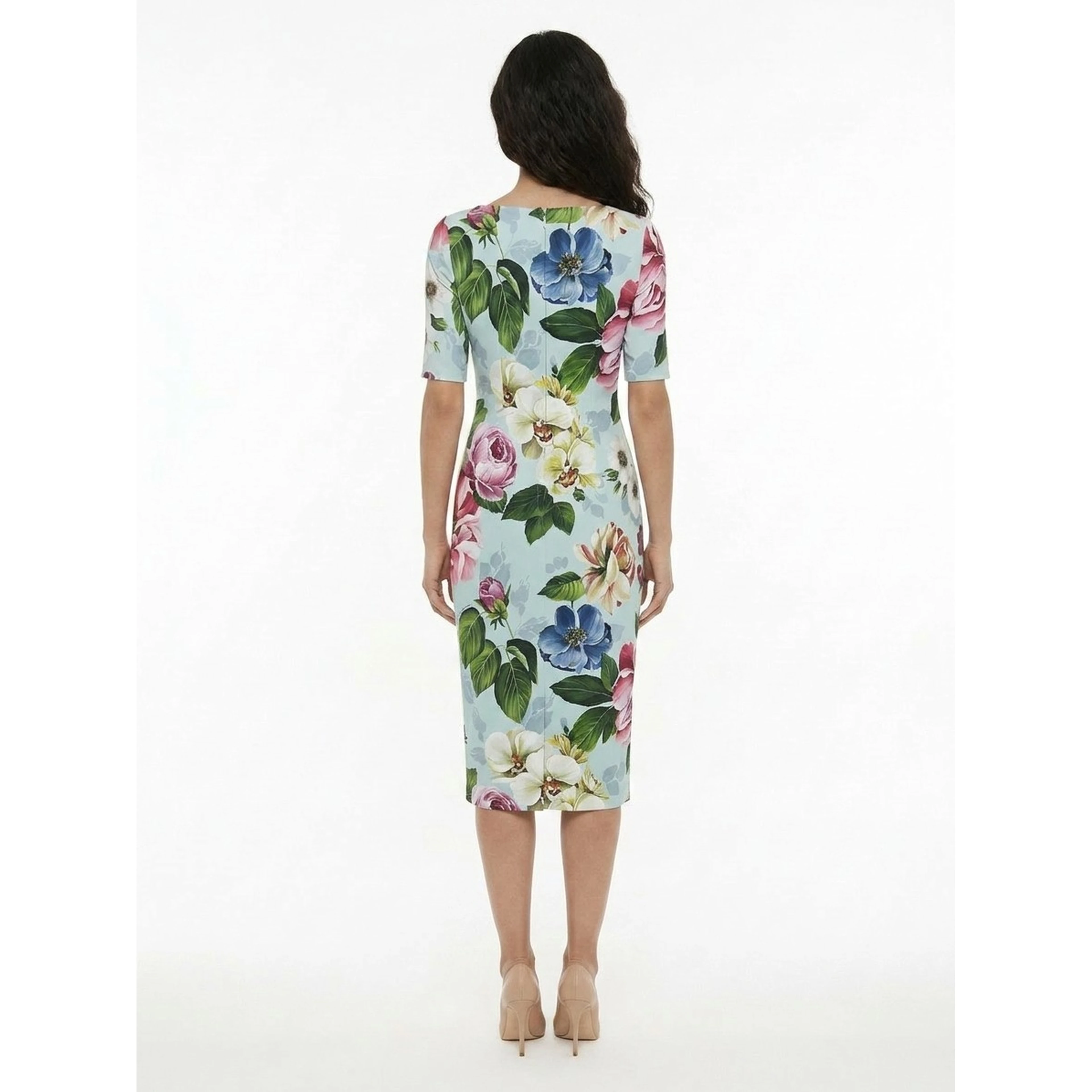 Multicolor Elastane Casual Dress