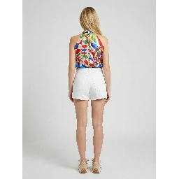 Multicolor Silk T-Shirt