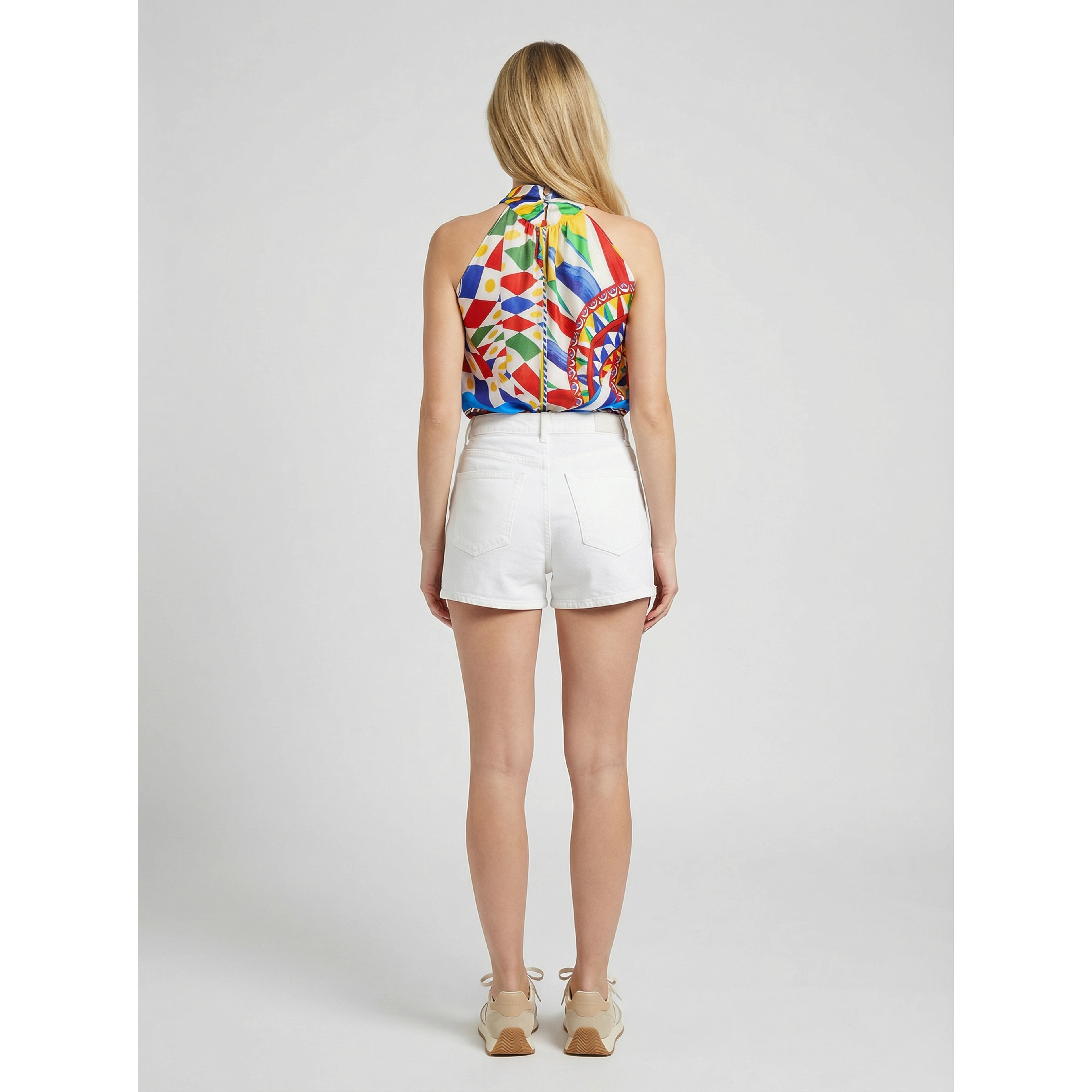 Multicolor Silk T-Shirt