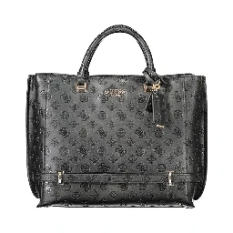 Black Polyethylene Women Handbag