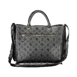 Black Polyethylene Women Handbag