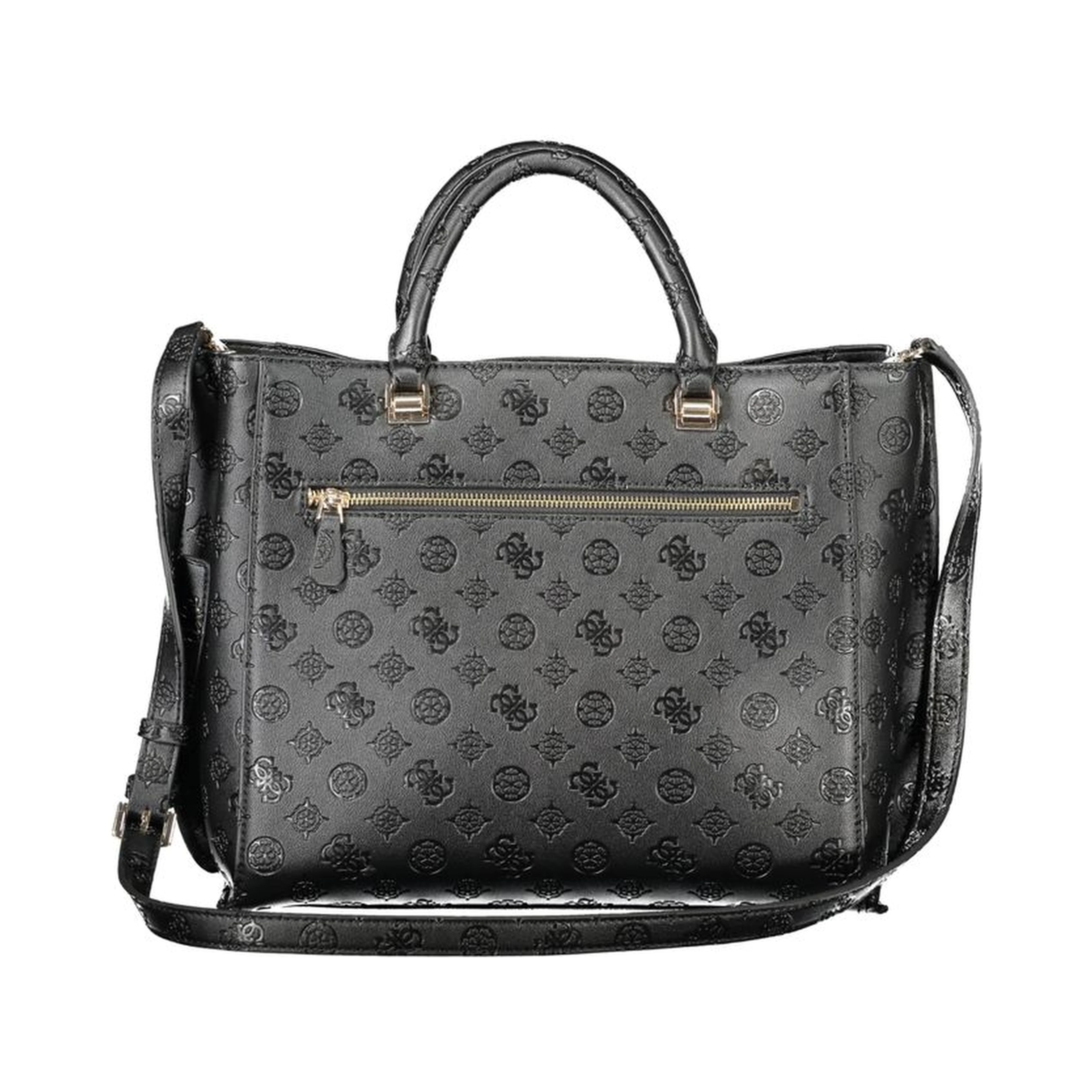 Black Polyethylene Women Handbag