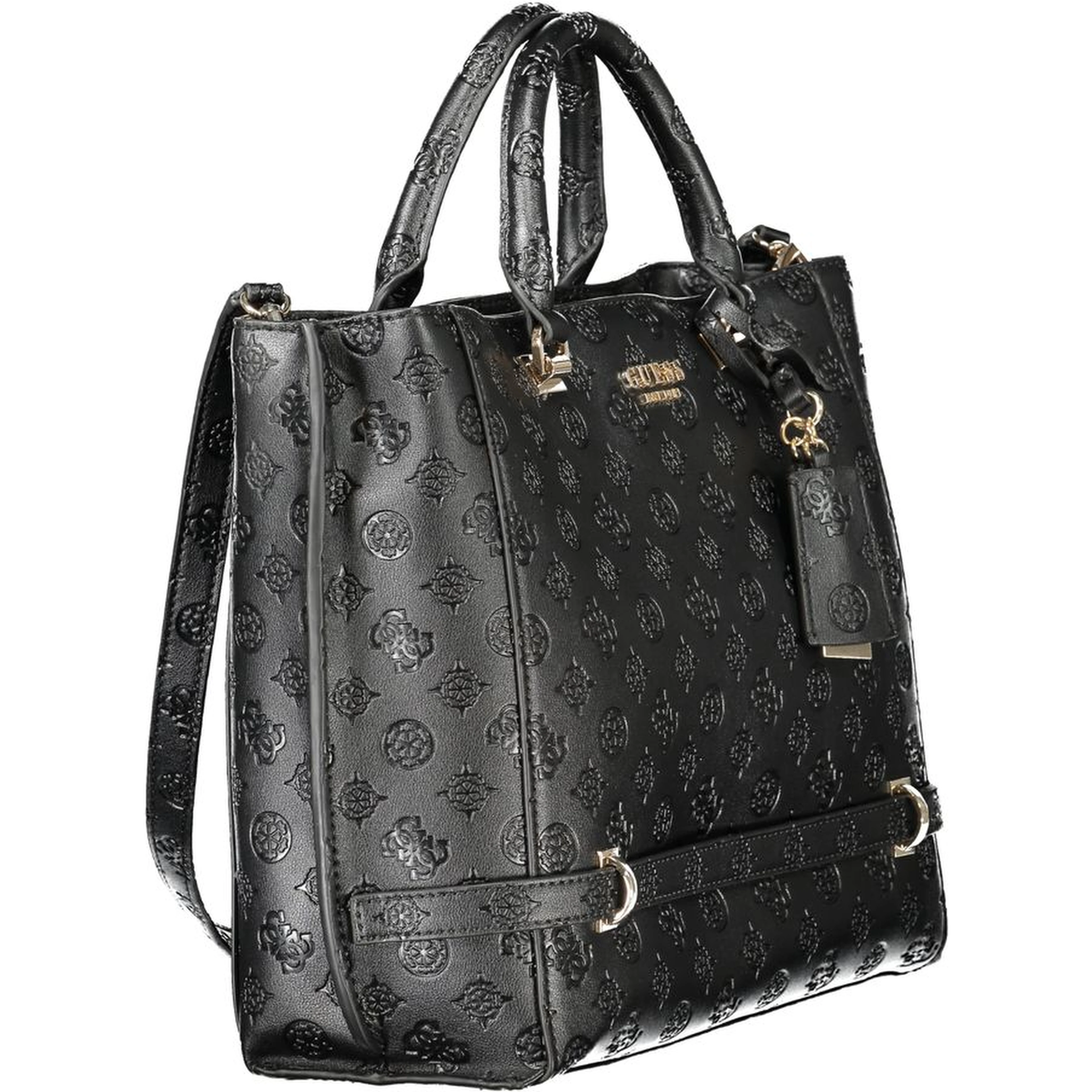 Black Polyethylene Women Handbag