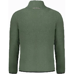 Green Polyester Men Sweater
