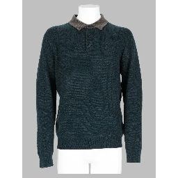 Polo In Maglia Di Lana Misto Seta