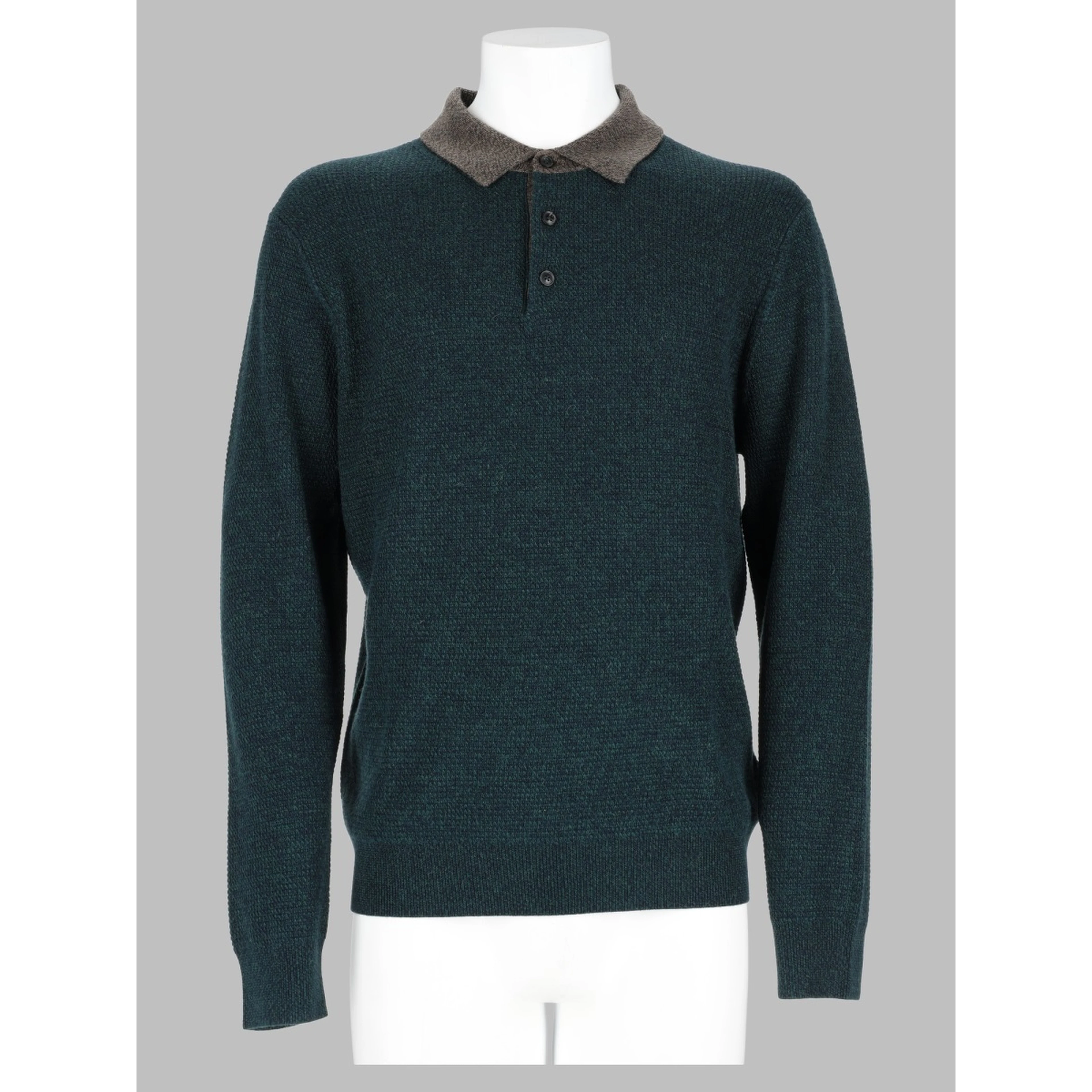 Polo In Maglia Di Lana Misto Seta