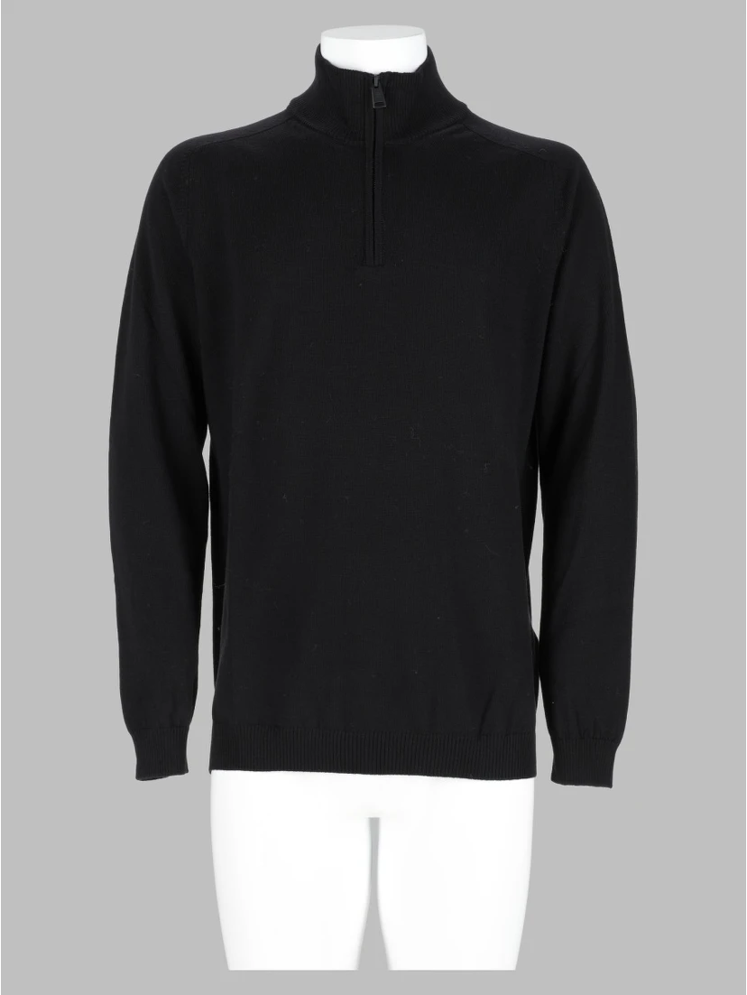 Maglia In Lana Con Zip