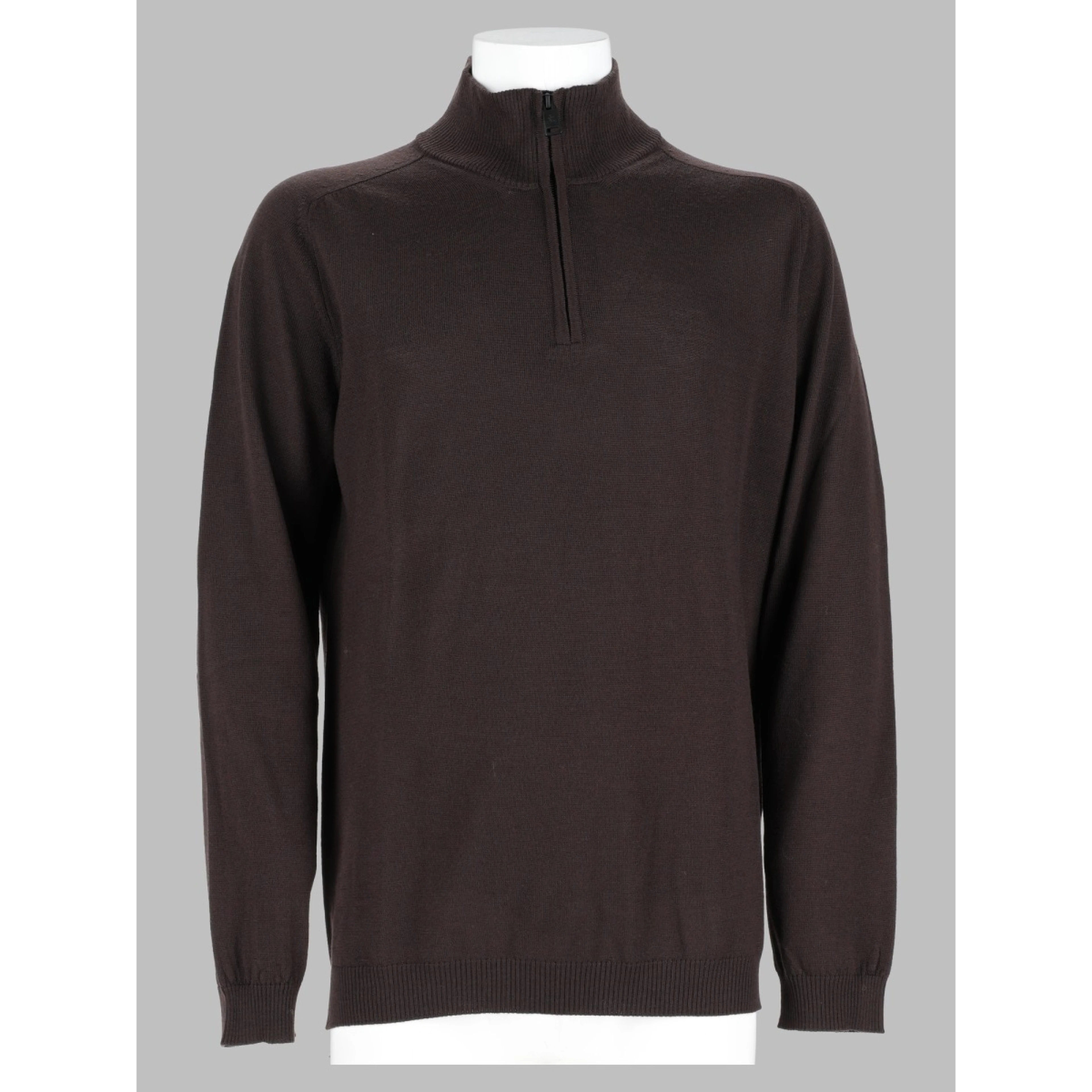 Maglia In Lana Con Zip